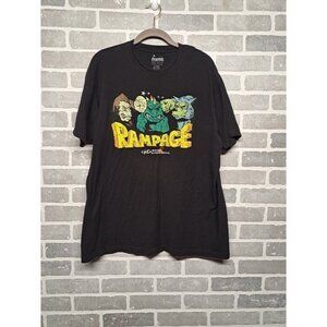 Rampage The Movie Graphic‎ Shirt Mens Large Short Sleeve Black XL